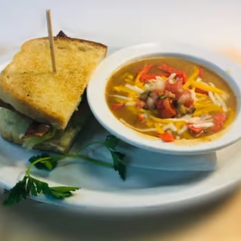 Soup with 1/2 cold sandwich Main Image